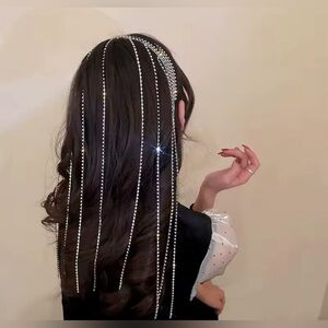 NEW Long Tassel Rhinestone Fashion Headwear Luxury
